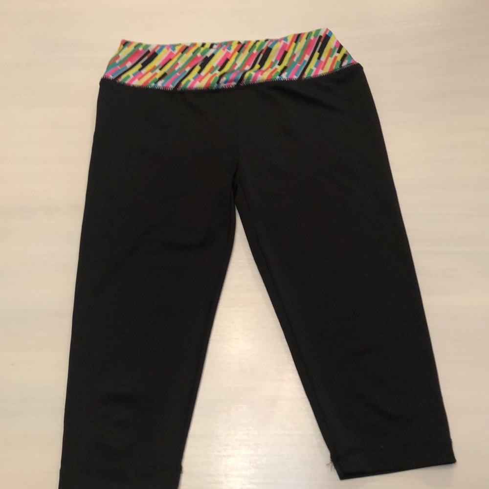 Zone Pro girls 6/6x cropped exercise leggings